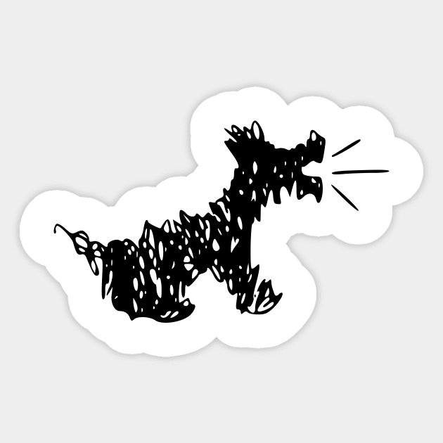 Barking Dog Sticker by xam